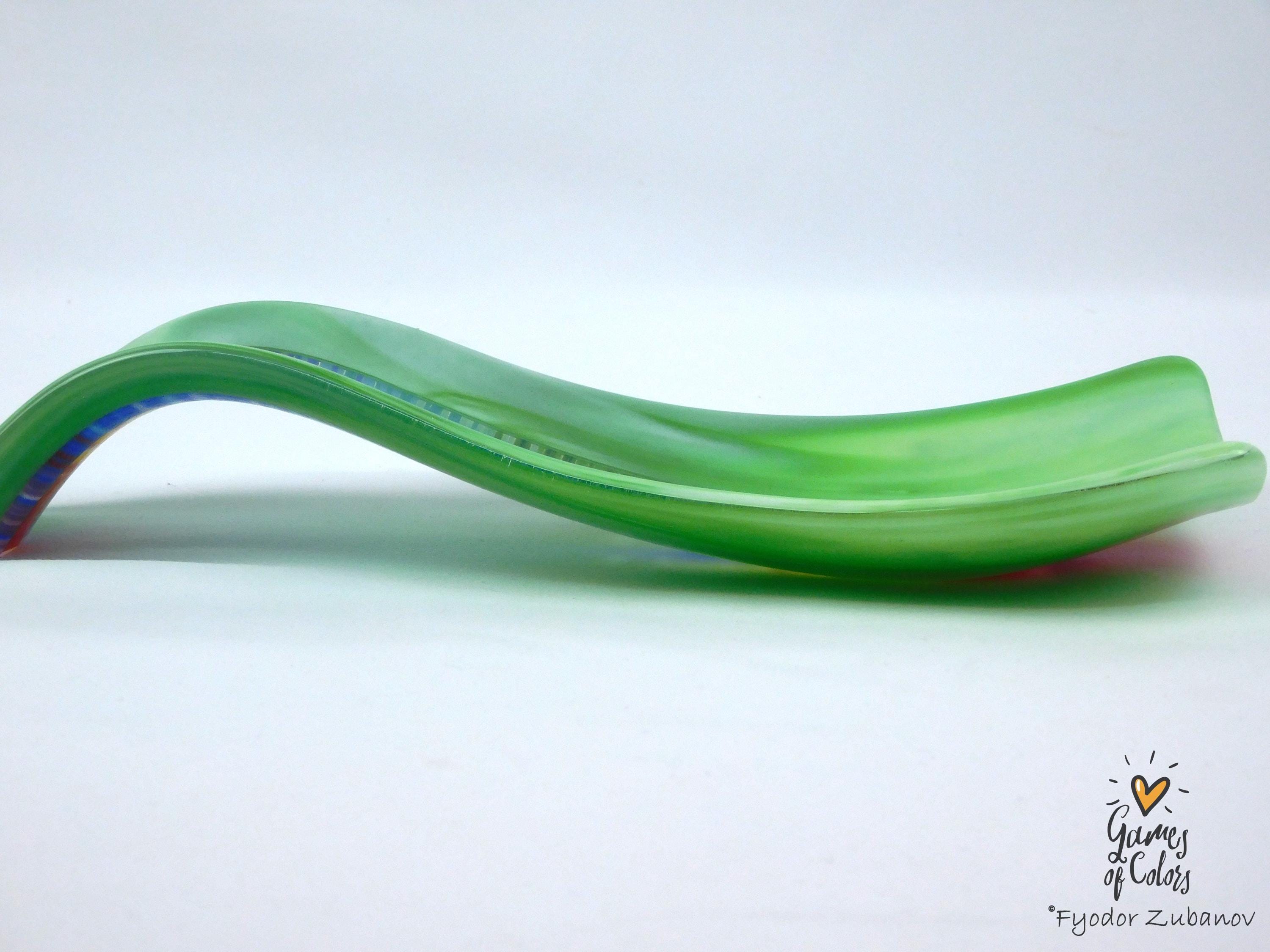 A fused glass decorative spoon rest "Young spring"