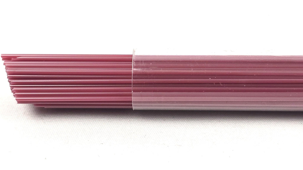 COE96 straight glass stringers, 1mm, Red Violet, R-099