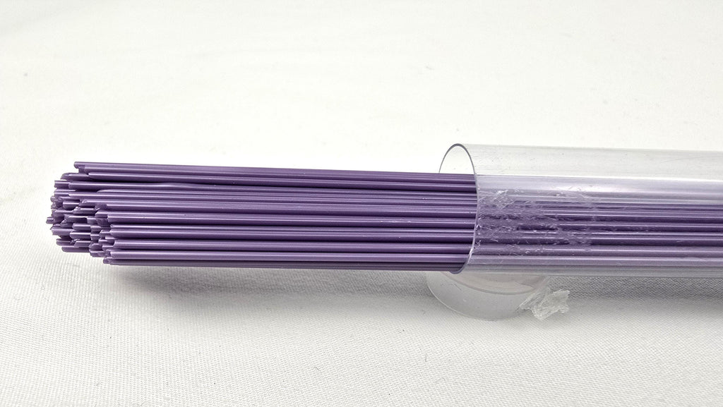 COE96 straight glass stringers, 1mm, Opal Violet, R-088