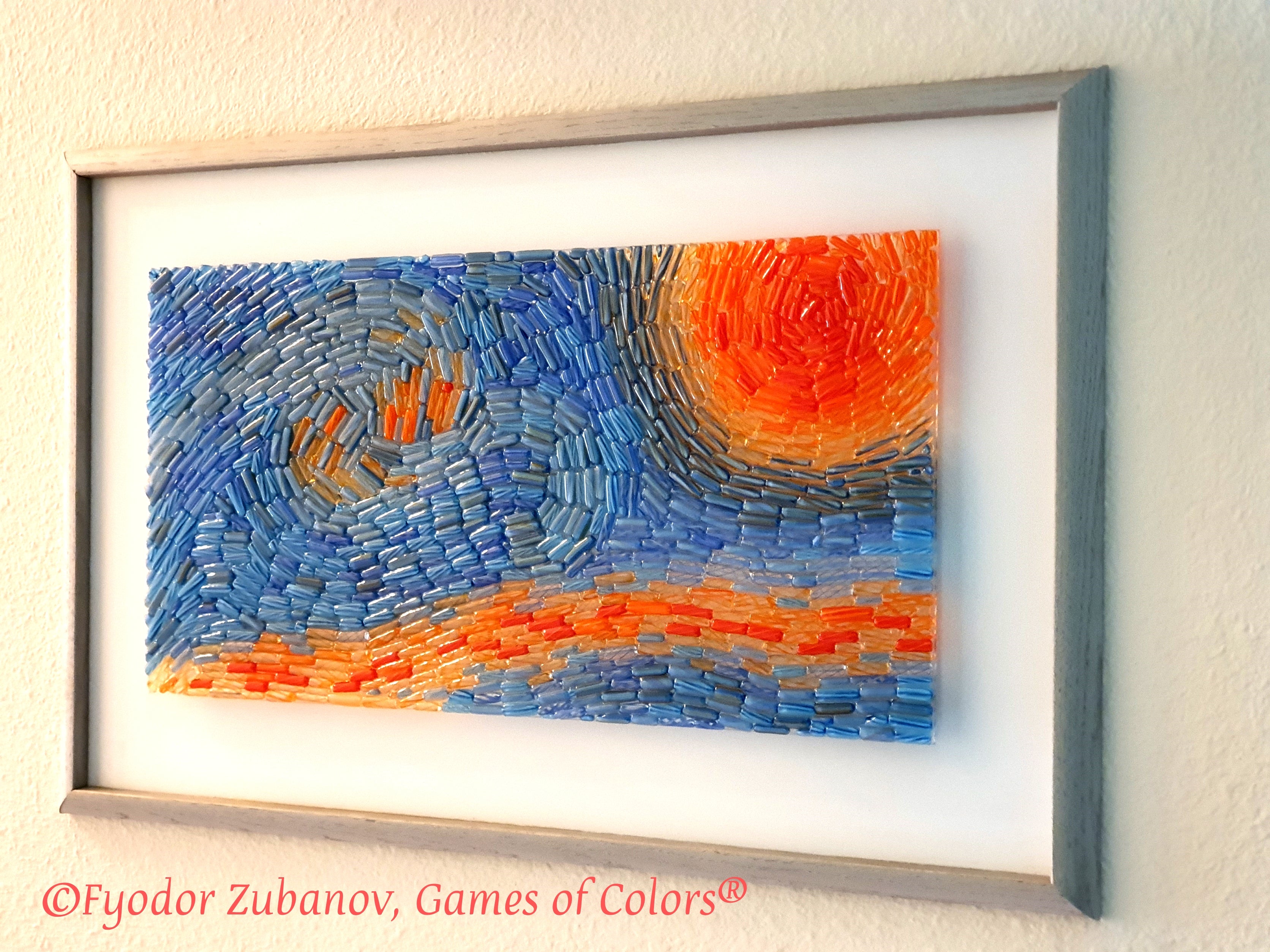 Decorative glass wall panel "Summer. Heat"