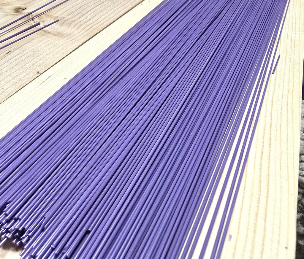 COE96 straight glass stringers, 1mm, Opal Violet, R-088