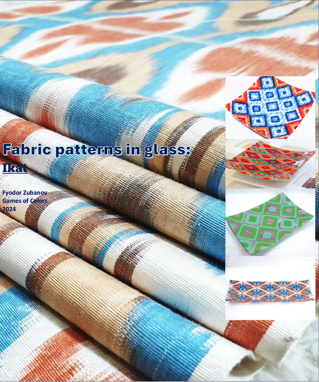 e-book "Fabric patterns in glass: Ikat"; techniques of glass fusing