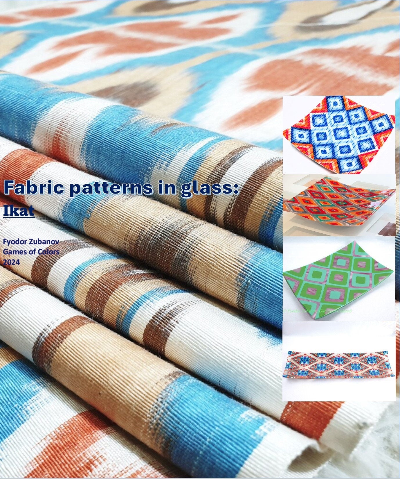 e-book "Fabric patterns in glass: Ikat"; techniques of glass fusing