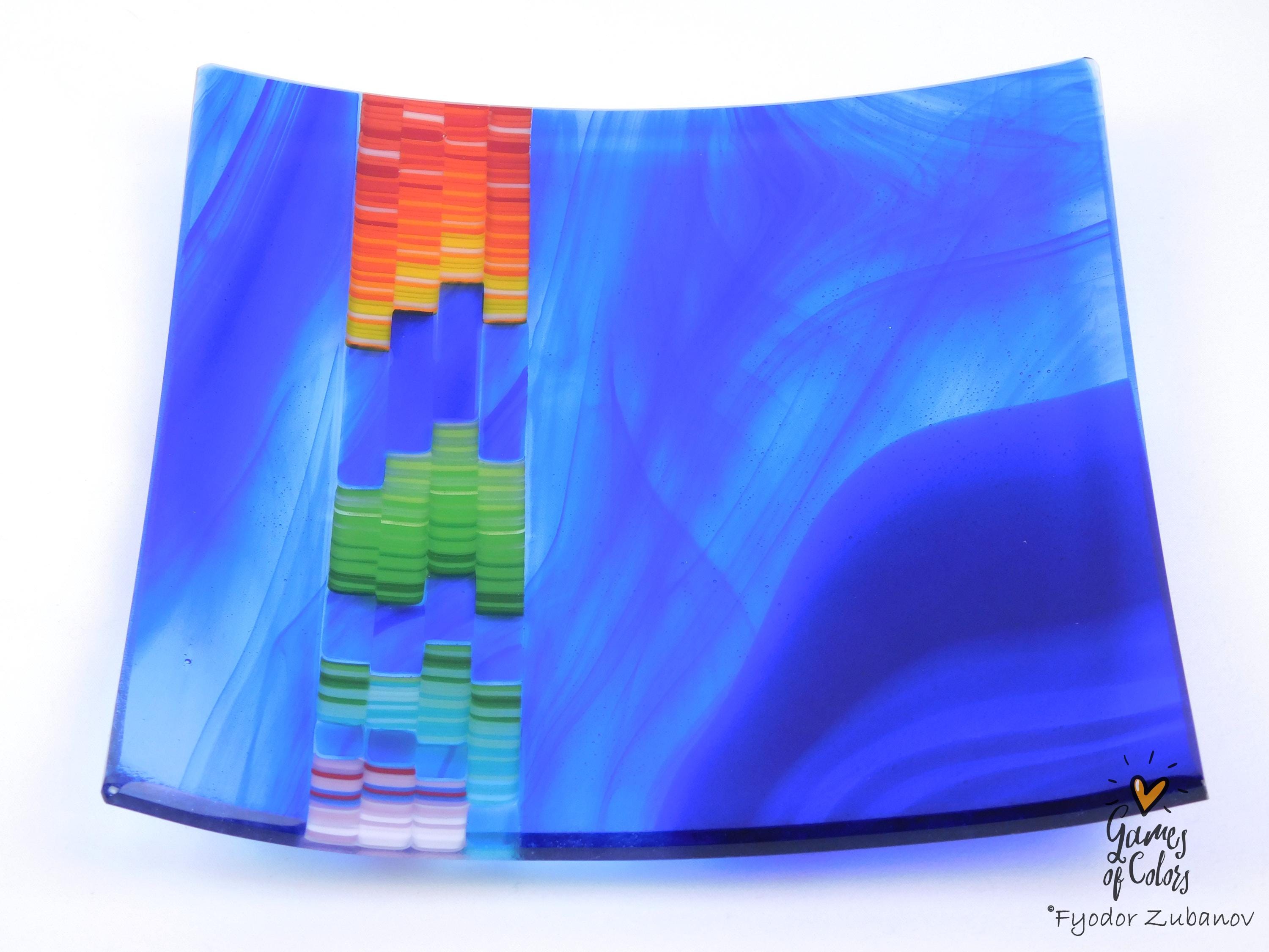 Mosaic Jet plate: Dark Blue Swirls
