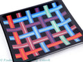 Fused Glass Plate: Woven Ribbon Design, Black Decorative Tray (10.5 x 9 in)