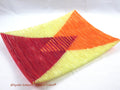 Fused Glass Plate: Textured Twin Peaks Decorative Art