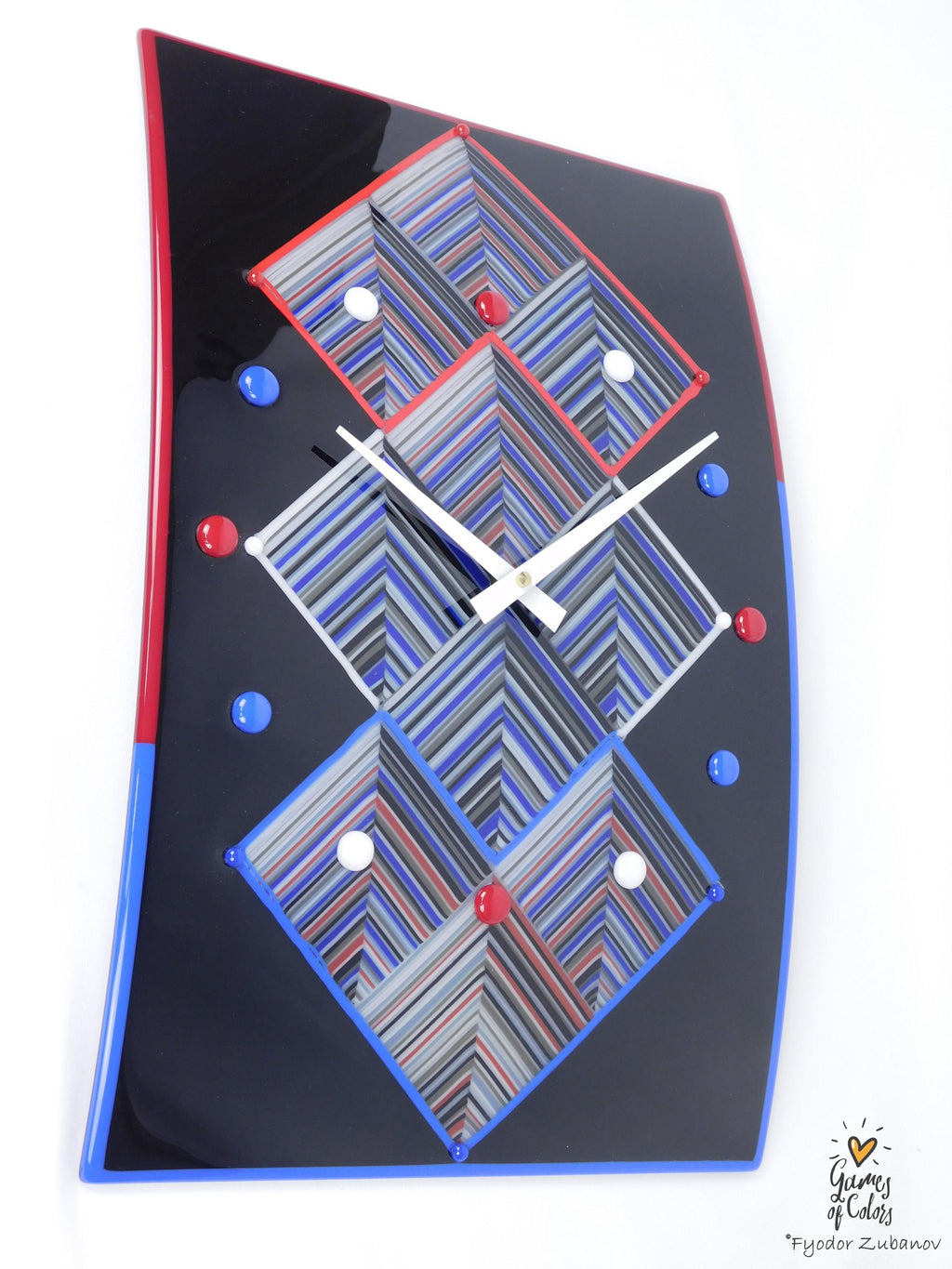 A decorative wall clock "Time wells"; Rectangular; quartz clock; battery powered; memorable gift