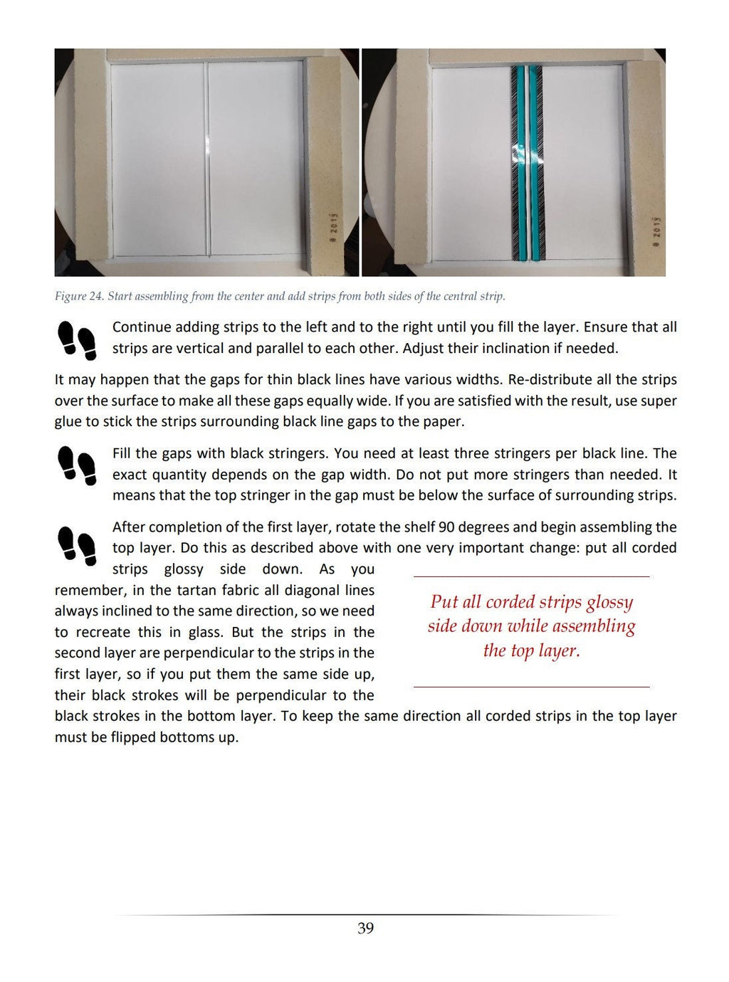 e-book "Fabric patterns in glass: Tartan"; techniques of glass fusing