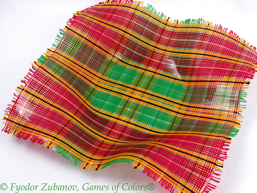 e-book "Fabric patterns in glass: Tartan"; techniques of glass fusing