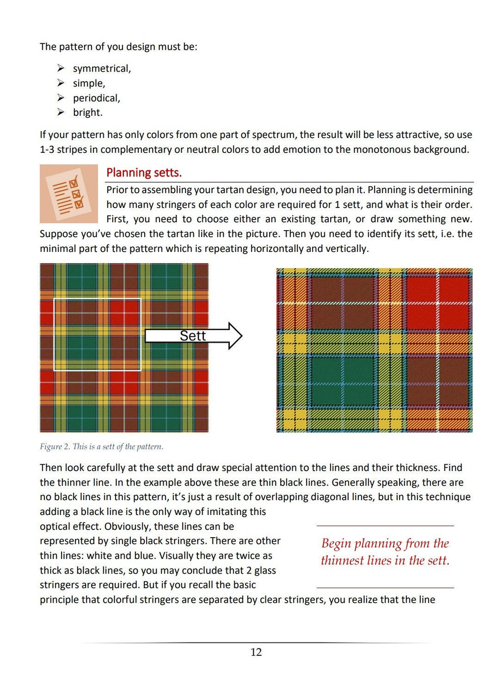 e-book "Fabric patterns in glass: Tartan"; techniques of glass fusing