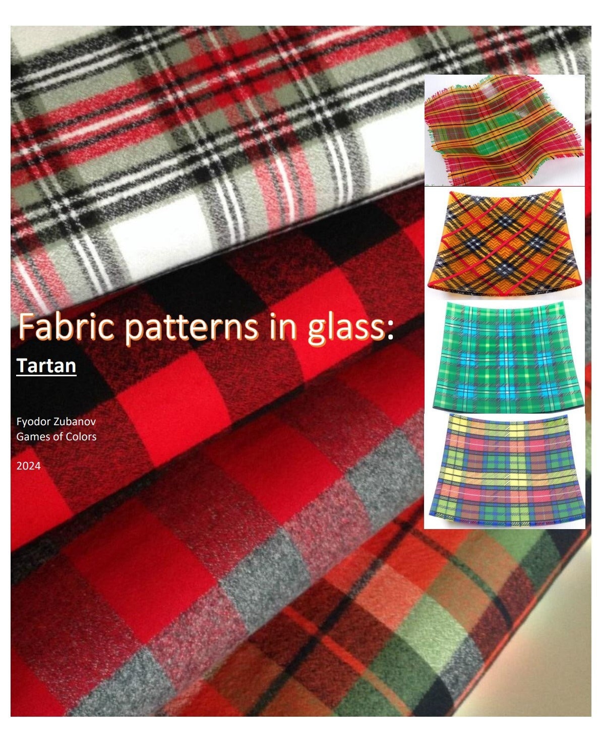 e-book "Fabric patterns in glass: Tartan"; techniques of glass fusing