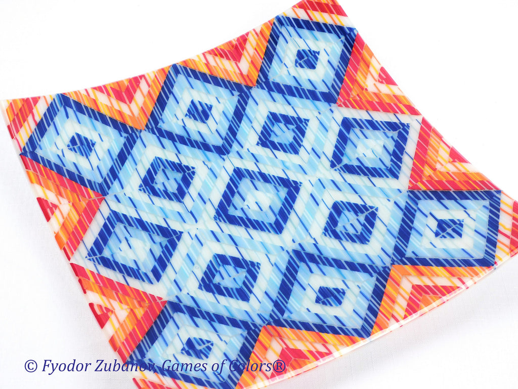 e-book "Fabric patterns in glass: Ikat"; techniques of glass fusing