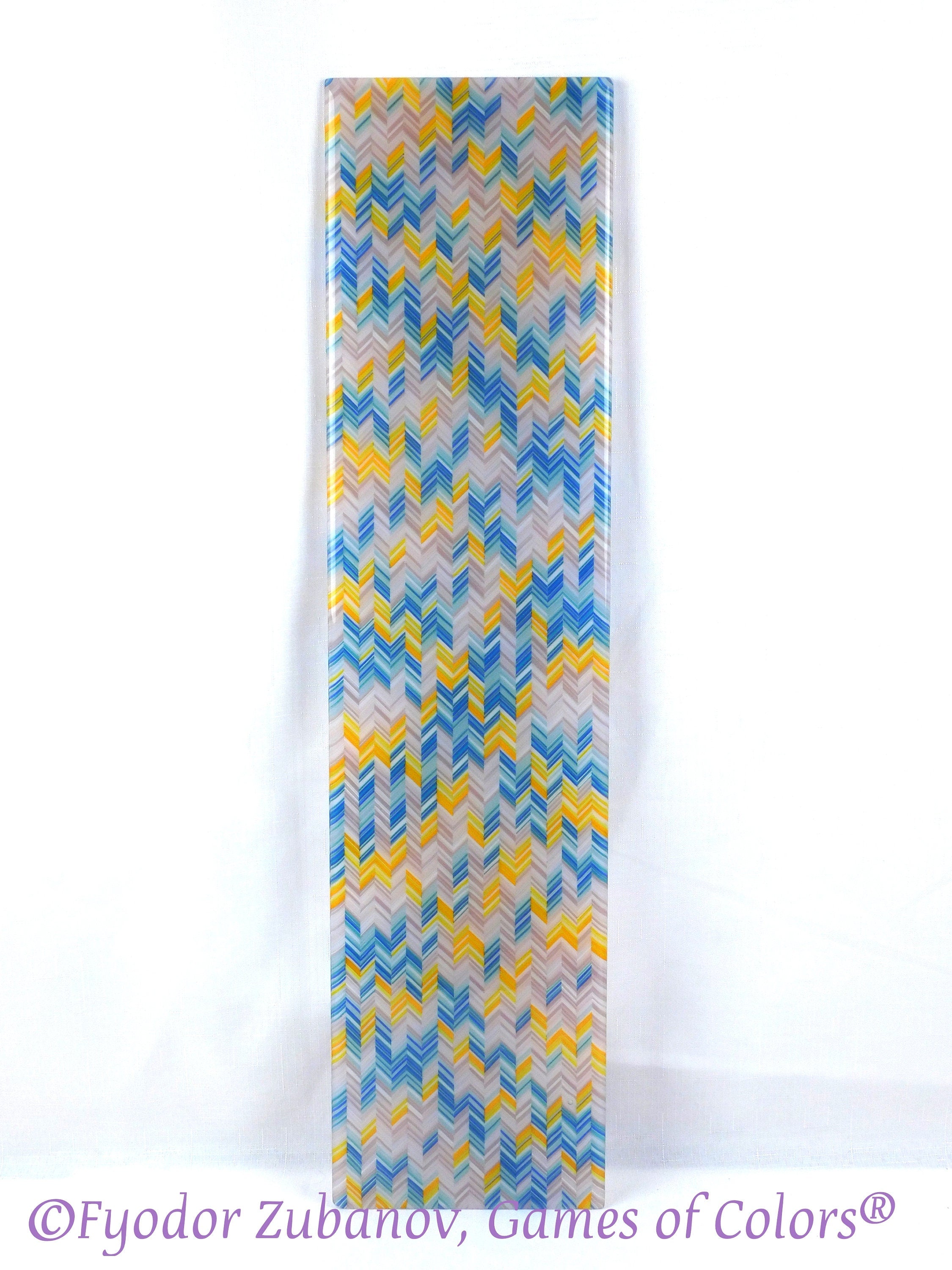 A decorative wall panel "Purple breeze"; fused glass; room accent; vertical or horizontal