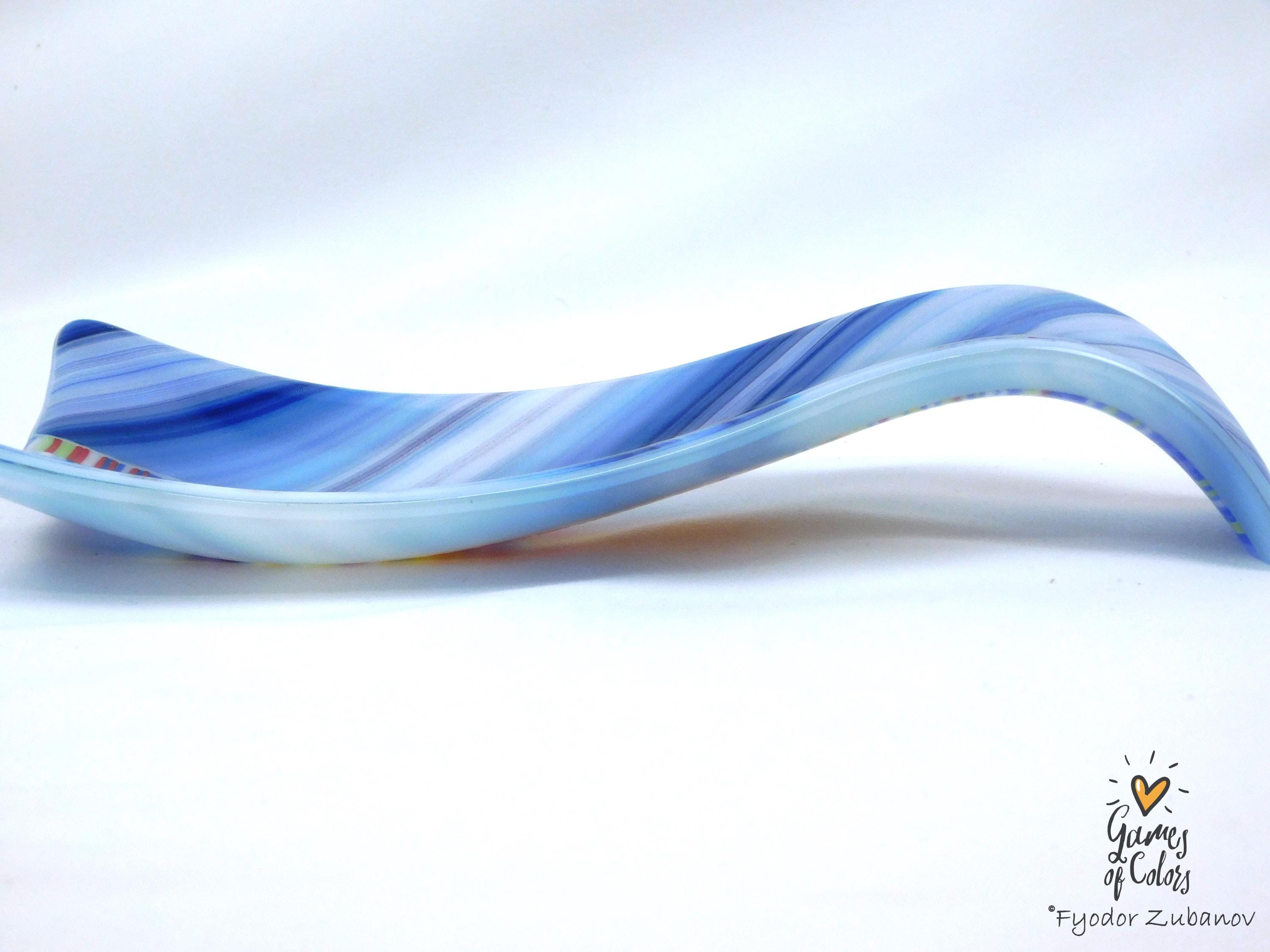 A fused glass decorative spoon rest "East coast"
