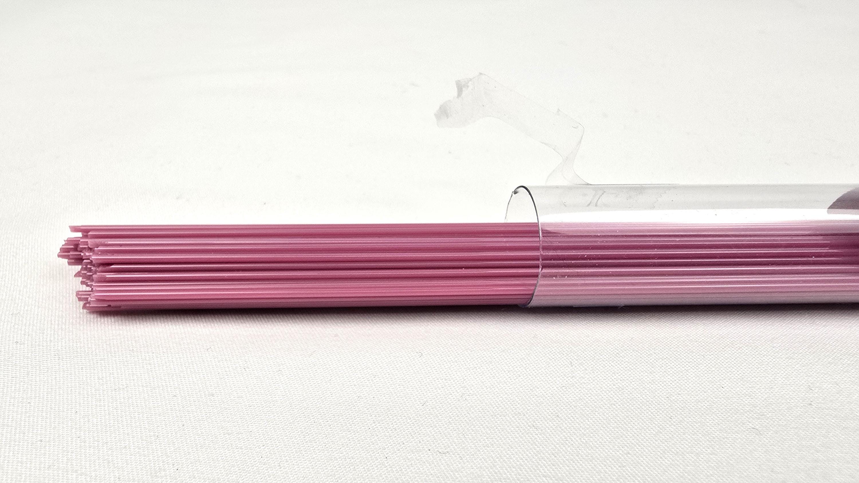 COE96 straight glass stringers, 1mm, Raspberry Opal, R-065