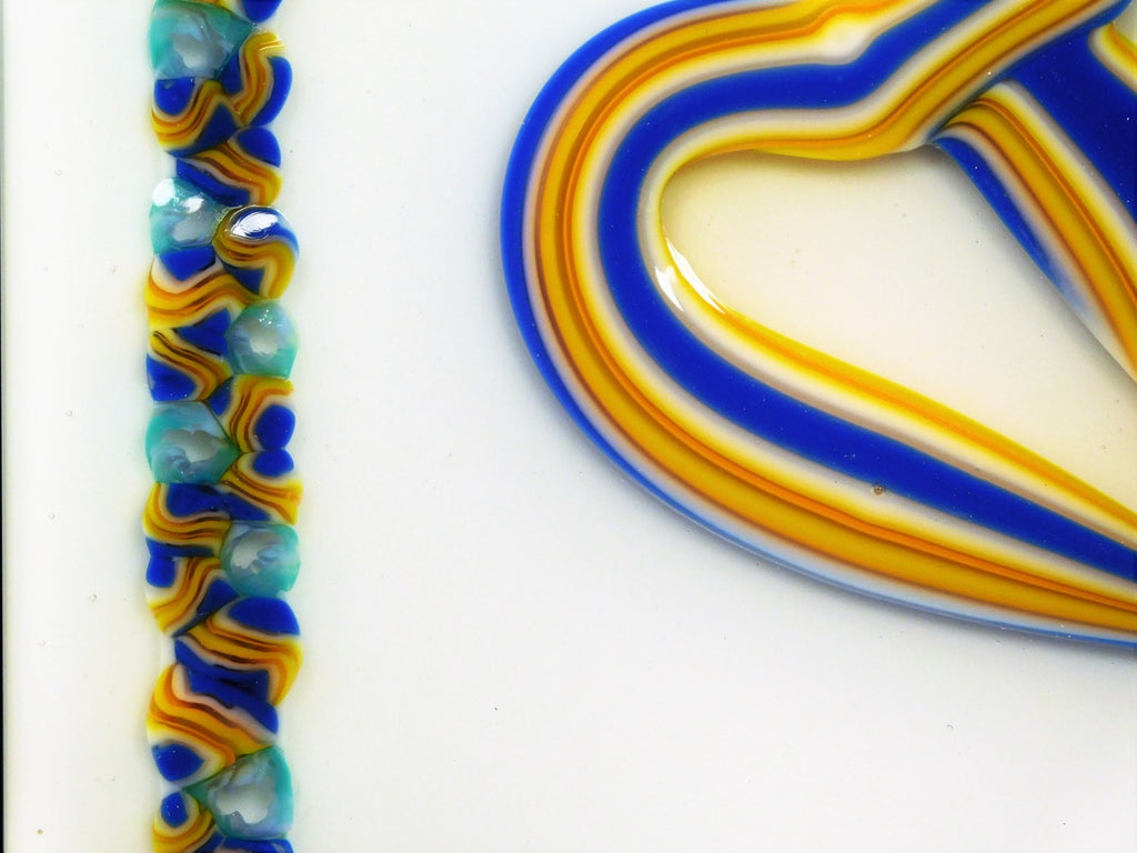 Sale: A decorative fused glass sqare plate Vitri II