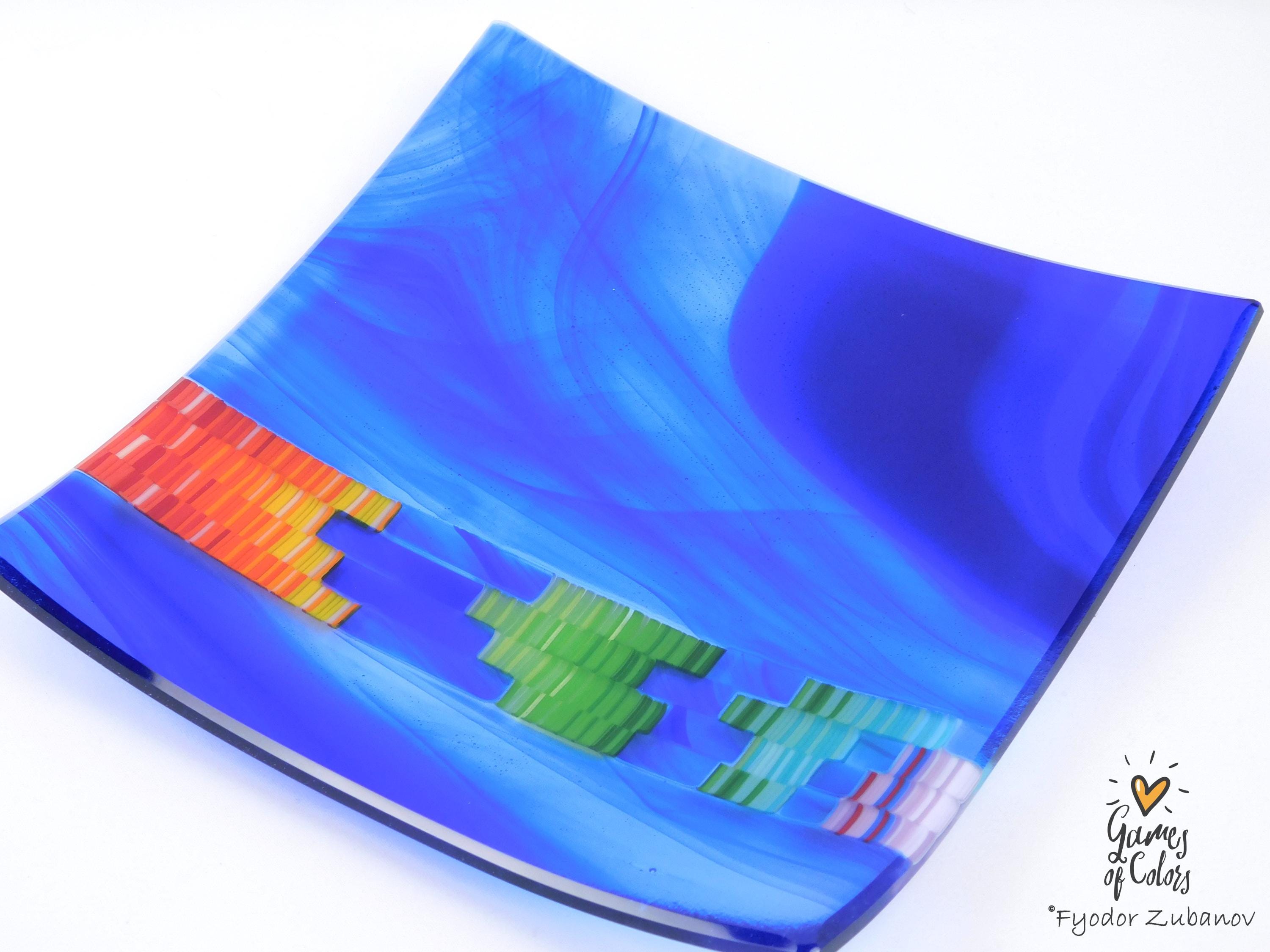 Mosaic Jet plate: Dark Blue Swirls