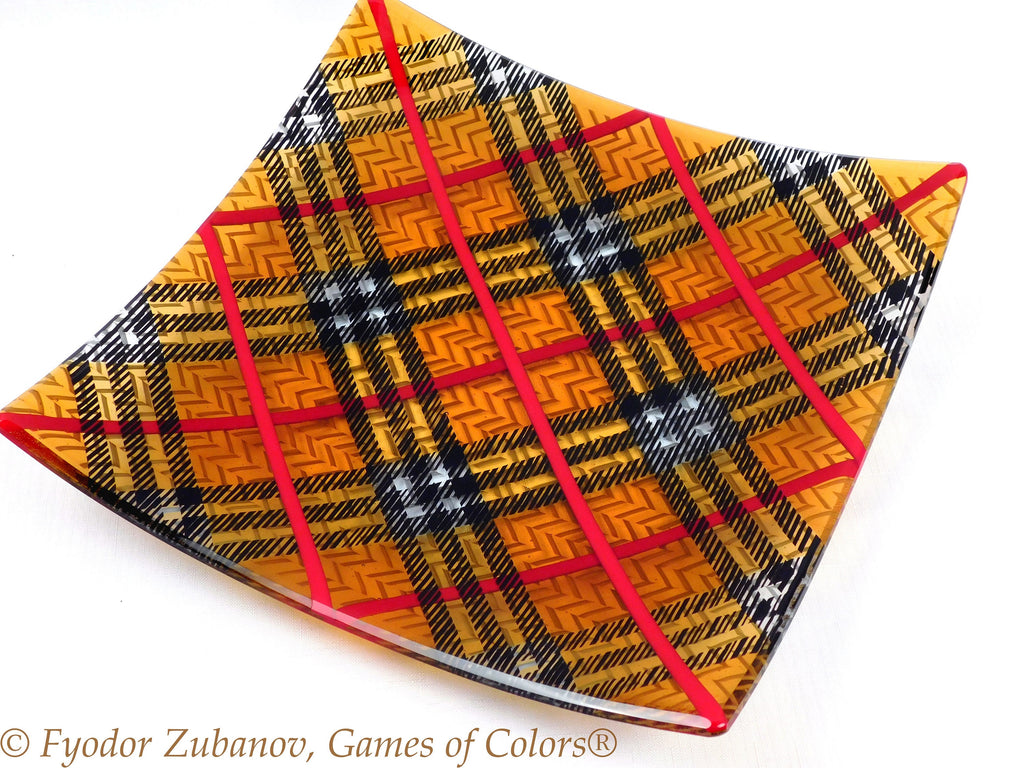 e-book "Fabric patterns in glass: Tartan"; techniques of glass fusing