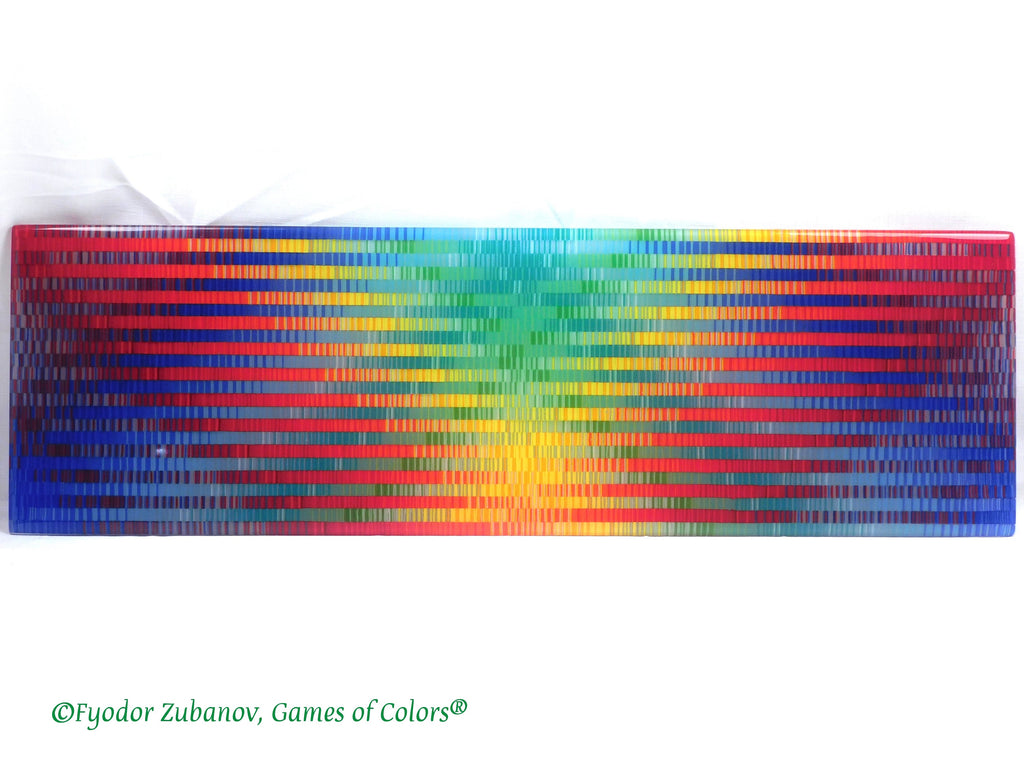 Rainbow Wings Fused Glass Wall Art Panel: Colorful Room Accent