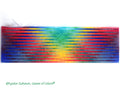 Rainbow Wings Fused Glass Wall Art Panel: Colorful Room Accent