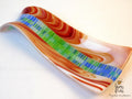 Hand-Crafted Fused Glass Spoon Rest Texas; Kitchen Accent; utensil holder