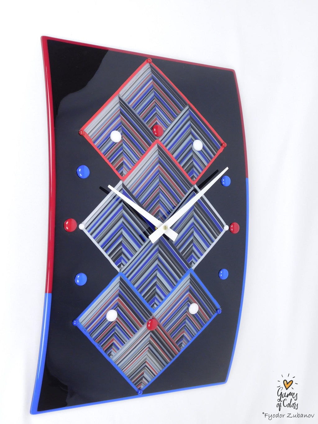 A decorative wall clock "Time wells"; Rectangular; quartz clock; battery powered; memorable gift