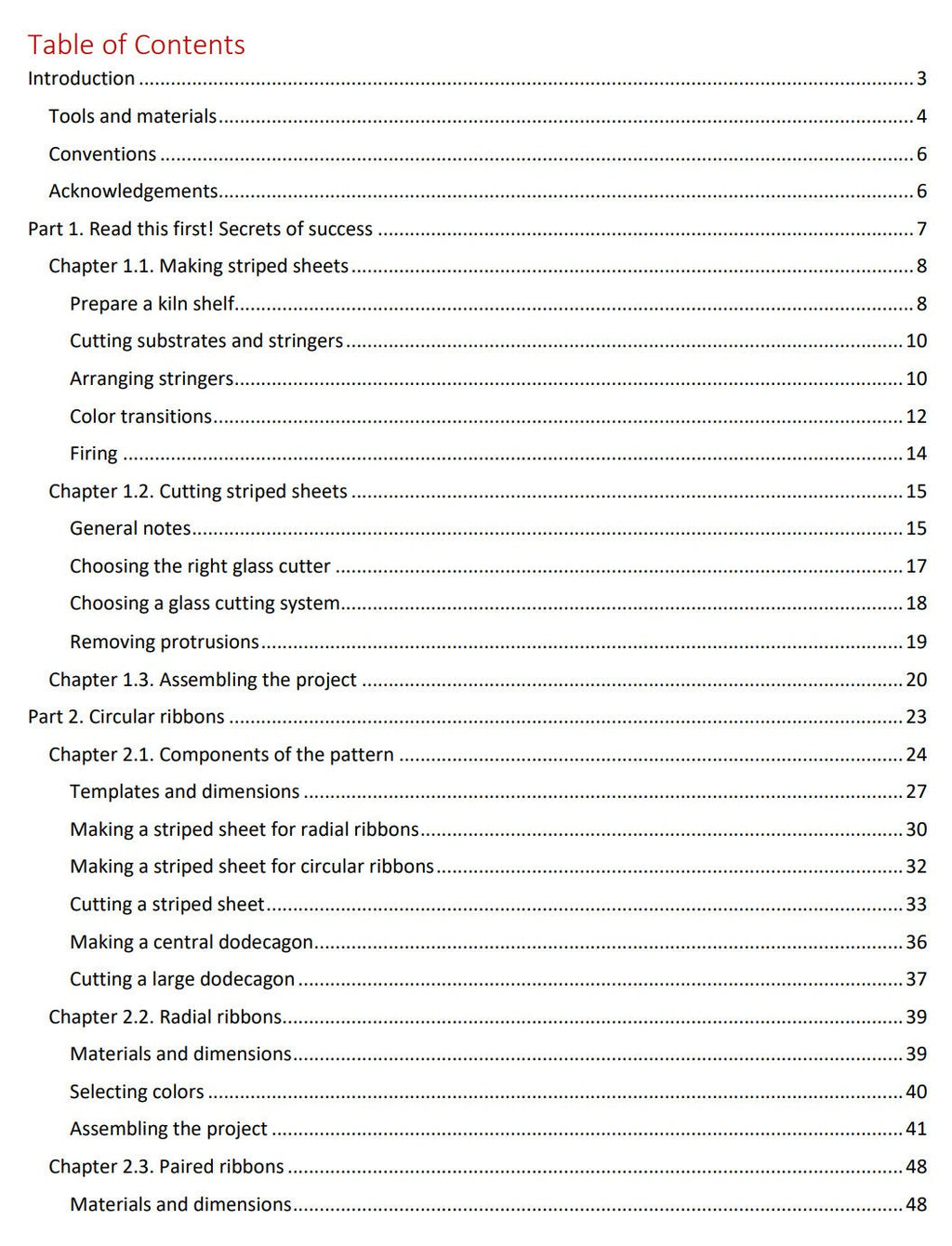 e-book "Weekend projects: Stringers in glass fusing. Ribbons, Part 2."