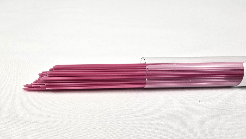 COE96 straight glass stringers, 1mm, Hot Pink Opal, R-167