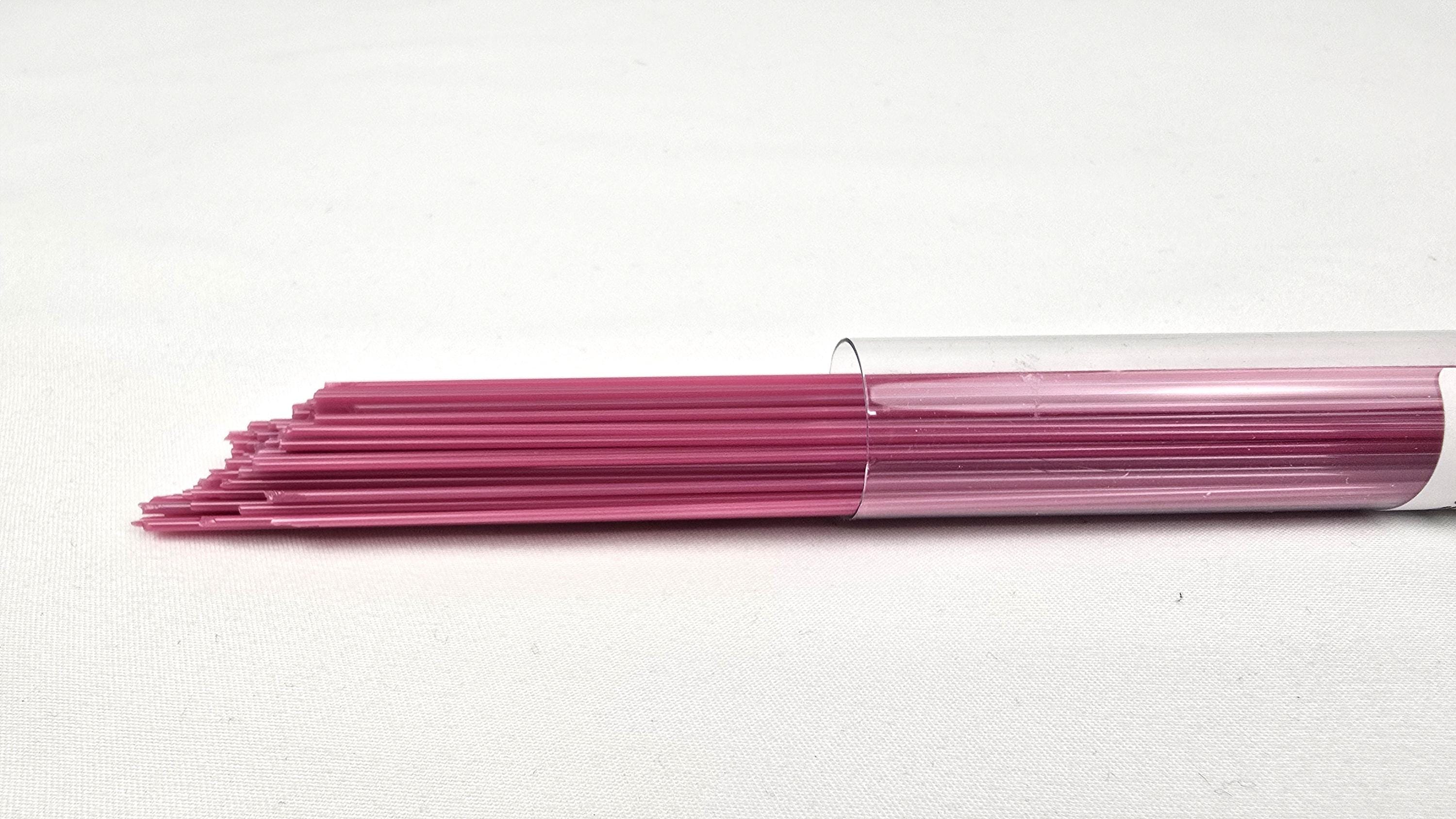 COE96 straight glass stringers, 1mm, Hot Pink Opal, R-167