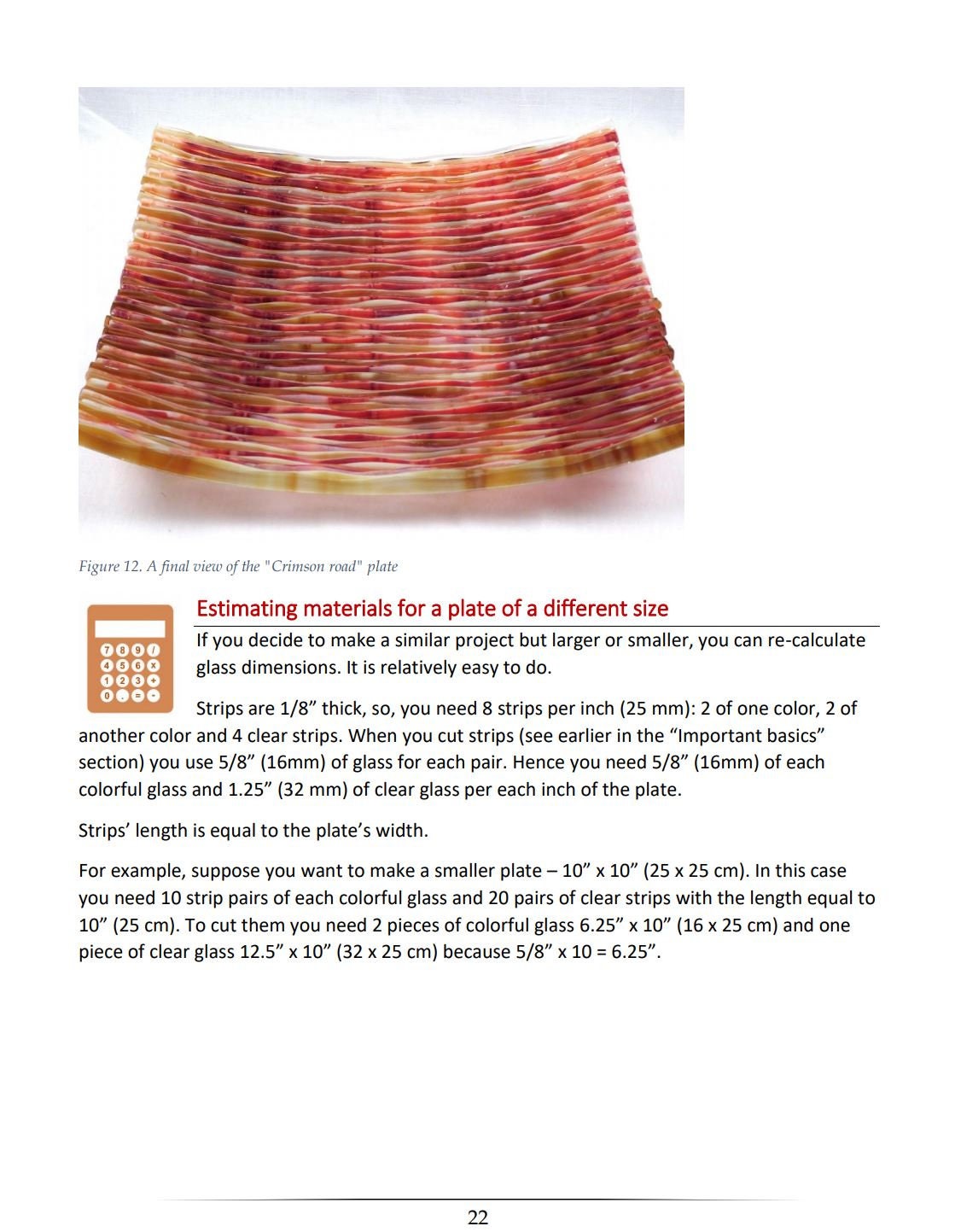 e-Book: "Weekend projects. Textured Stripes " | glass fusing tutorial | fused glass | advanced skills