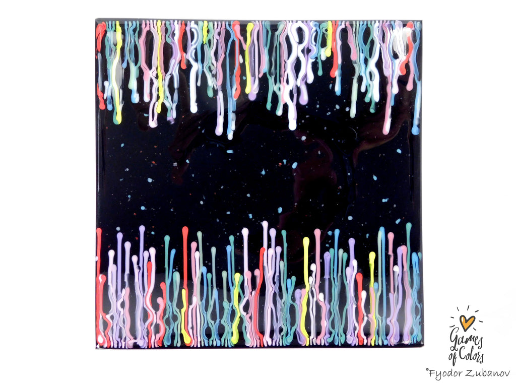 A decorative glass plate Winter Serpentines