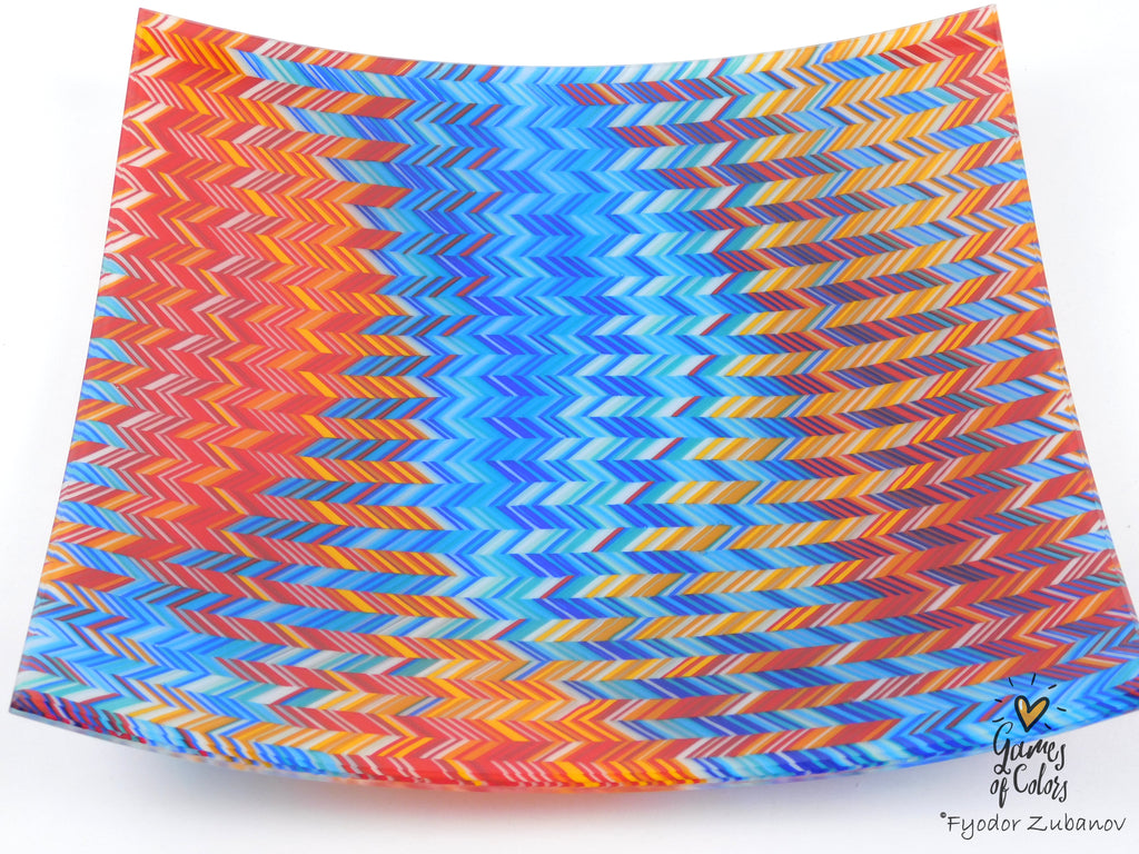 Aurora Sails - a square decorative plate