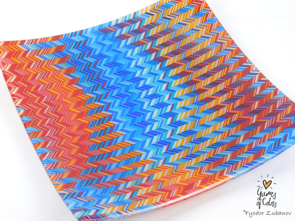 Aurora Sails - a square decorative plate