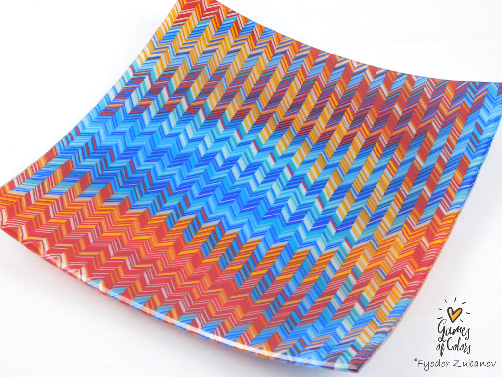 Aurora Sails - a square decorative plate