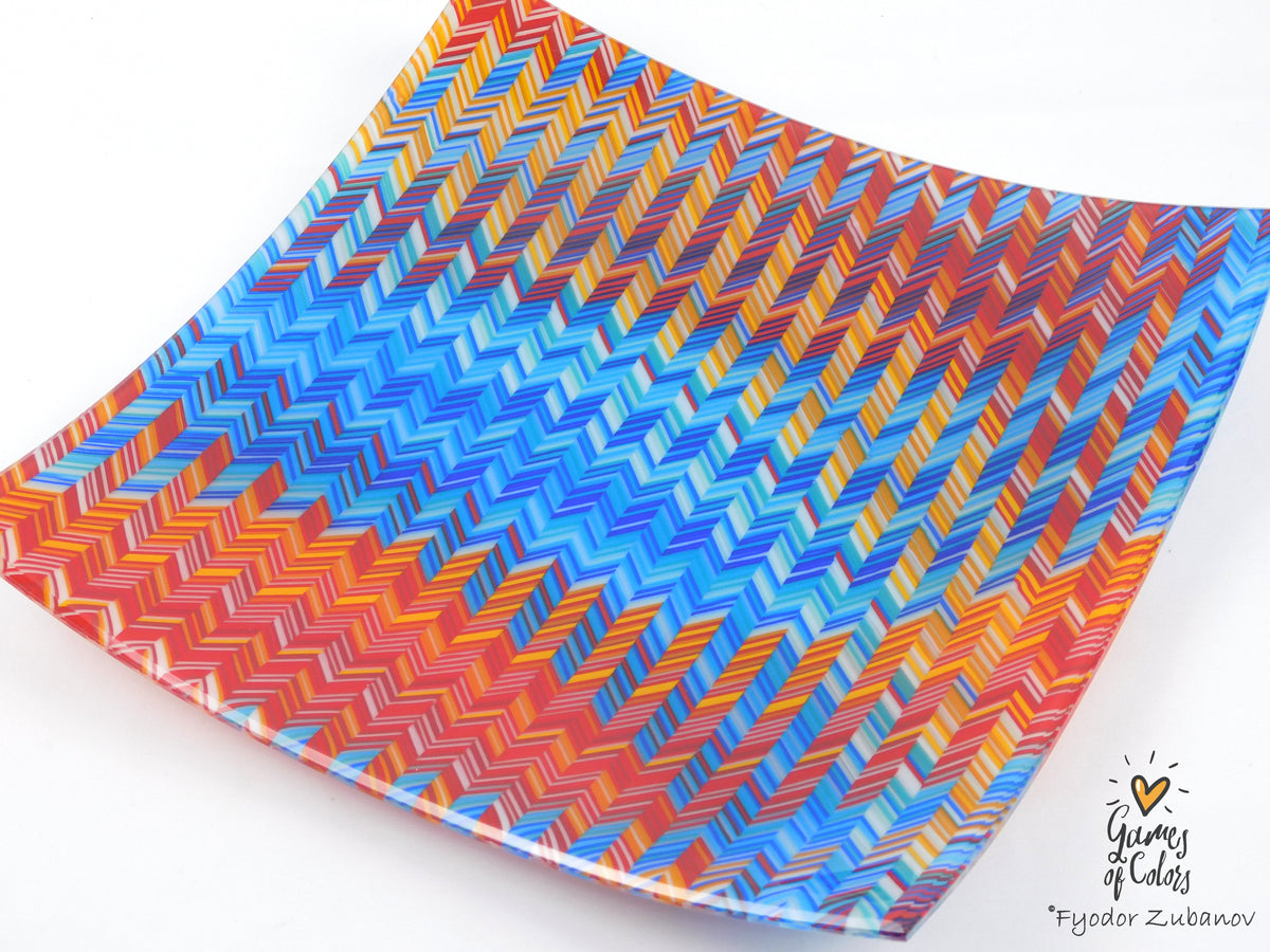 Aurora Sails - a square decorative plate