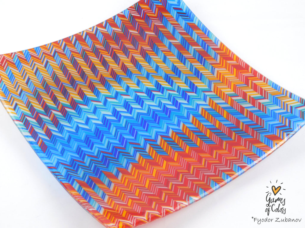 Aurora Sails - a square decorative plate