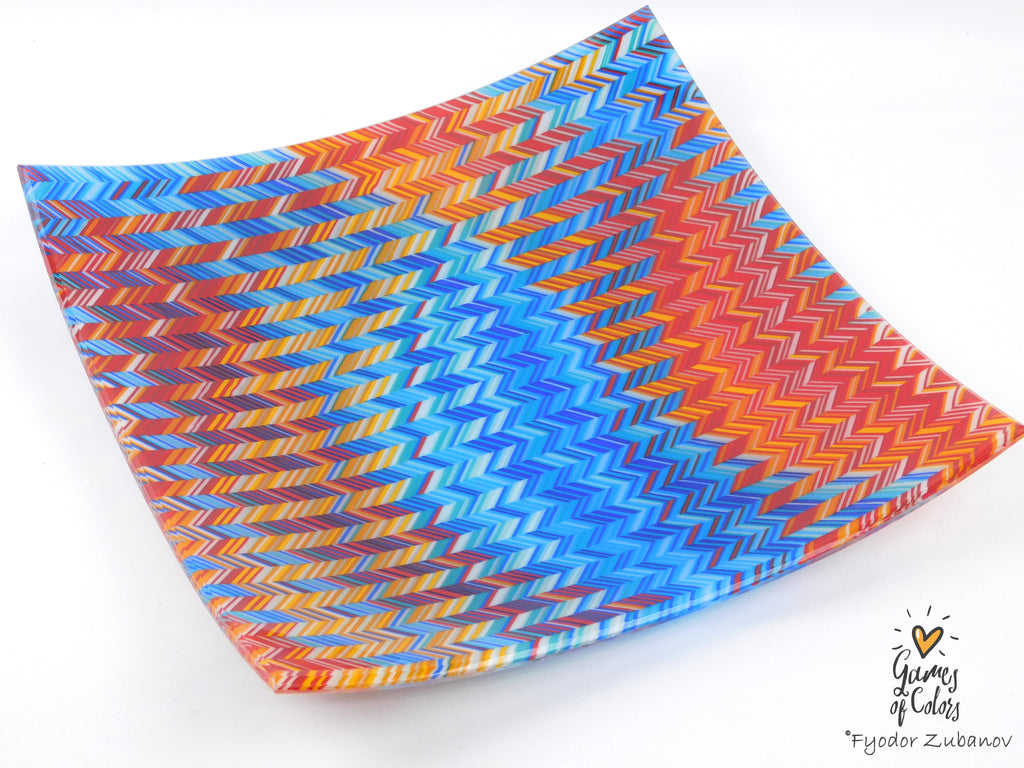 Aurora Sails - a square decorative plate