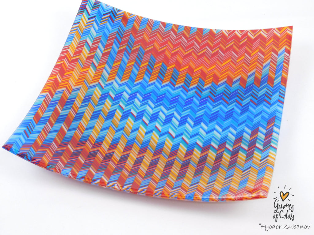 Aurora Sails - a square decorative plate