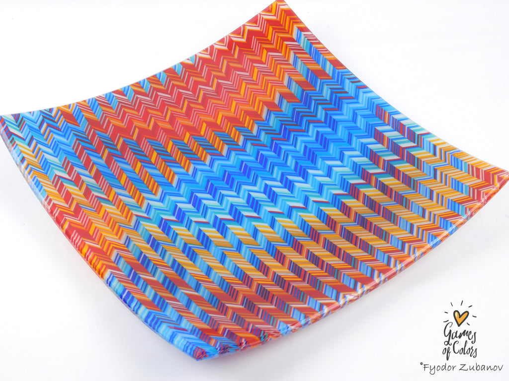 Aurora Sails - a square decorative plate