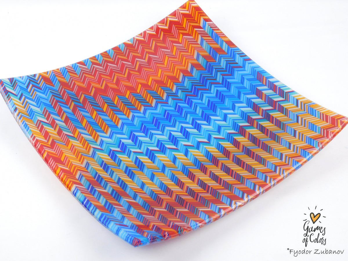 Aurora Sails - a square decorative plate