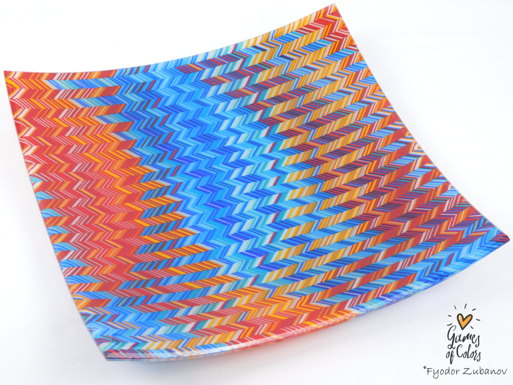 Aurora Sails - a square decorative plate