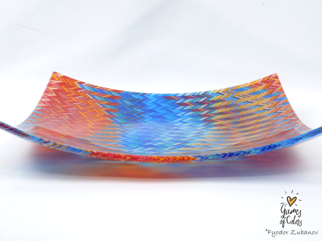 Aurora Sails - a square decorative plate