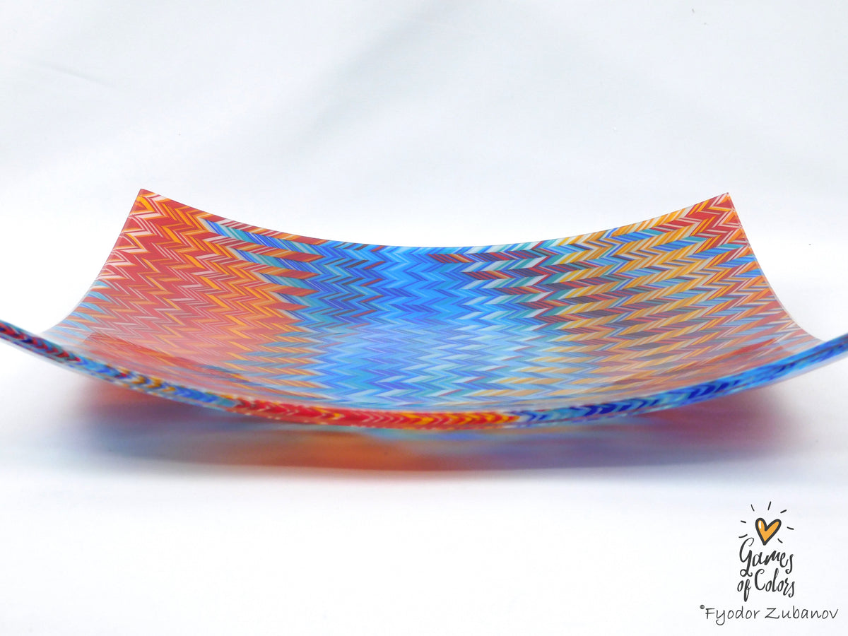 Aurora Sails - a square decorative plate