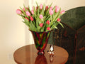 A large vase Transparent stripes