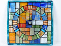 Wall clock A stained glass window