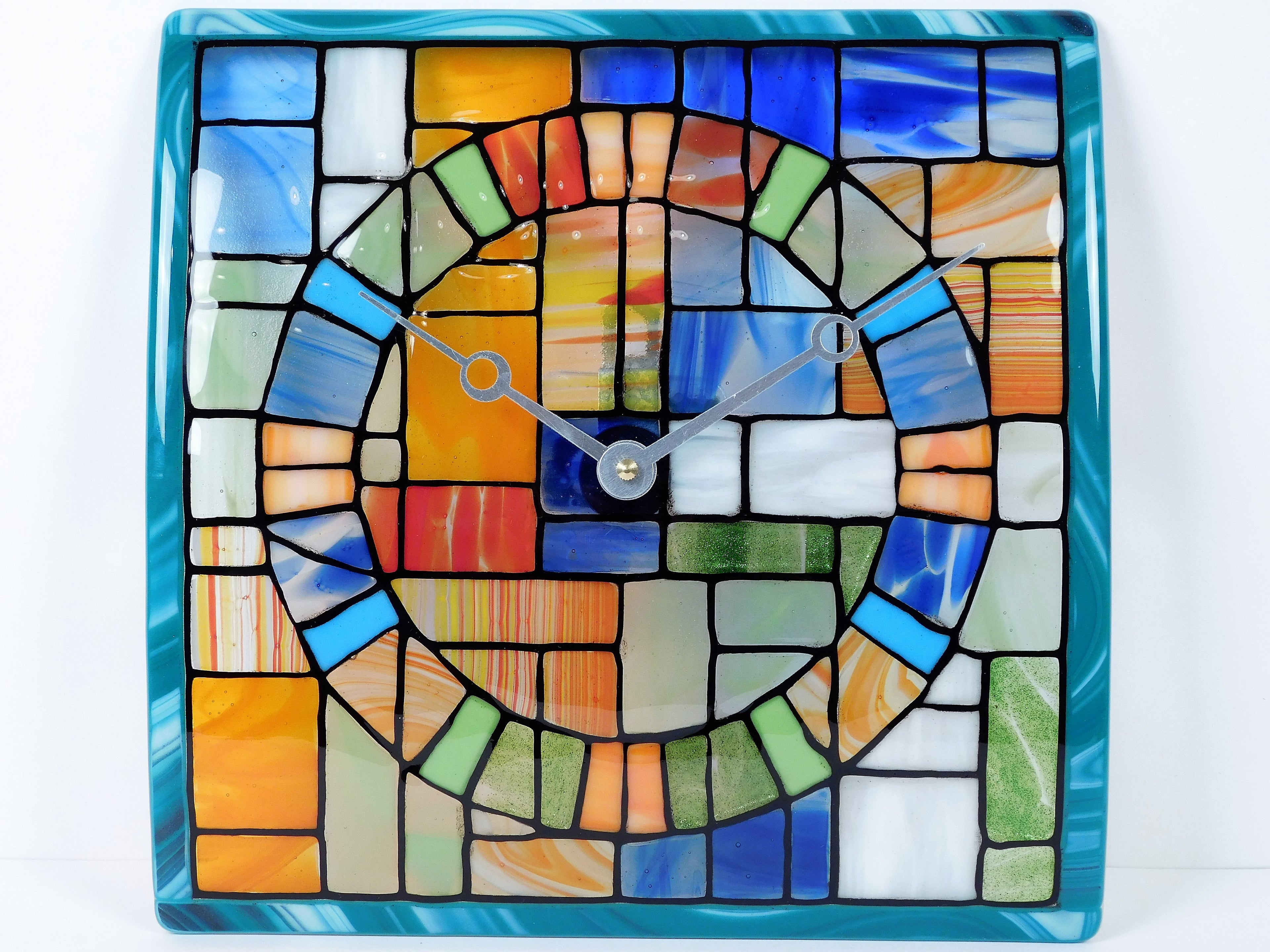 Wall clock A stained glass window