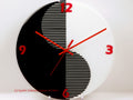 Wall clock Ying and Yang
