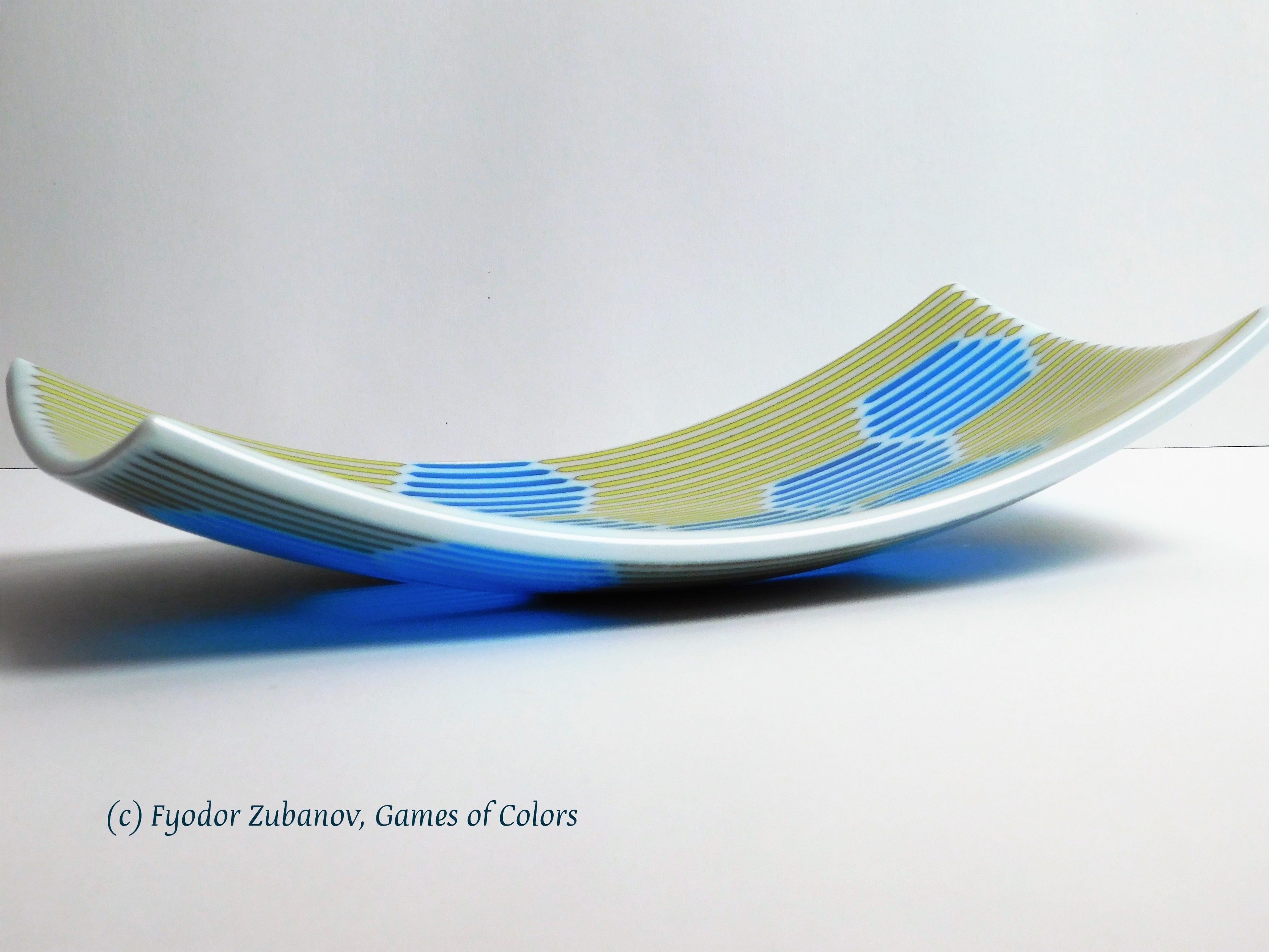 Fused Glass Plate Sky honecomb