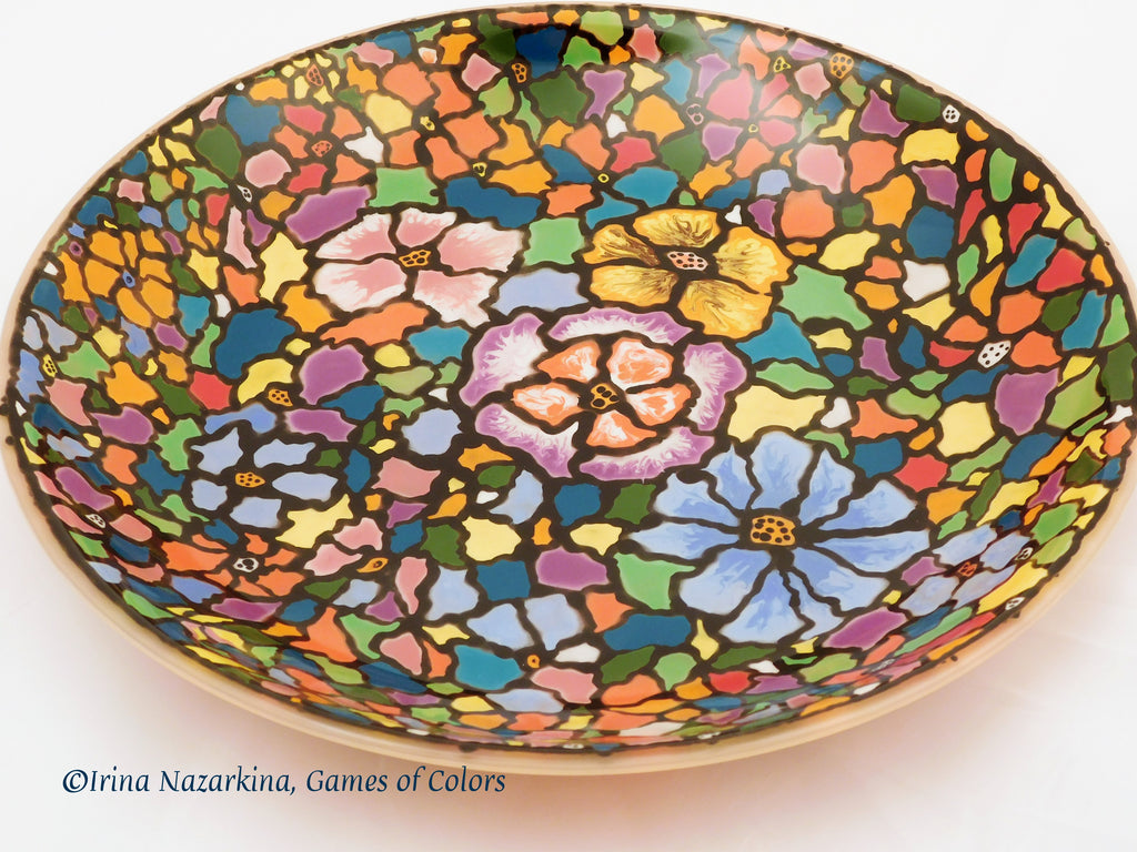 Fused Glass Plate Magic Meadow