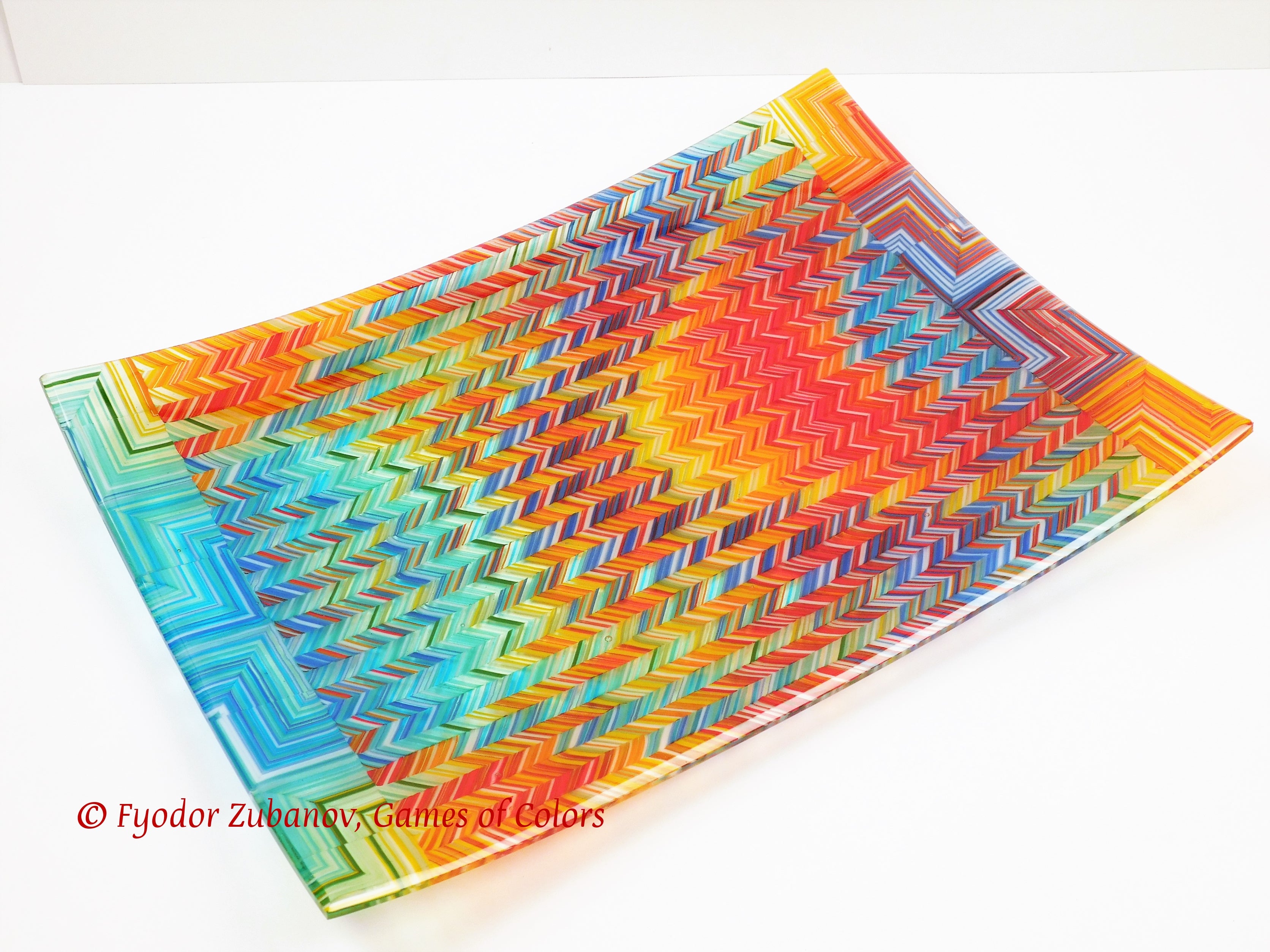 Fused Glass Plate Phoenix